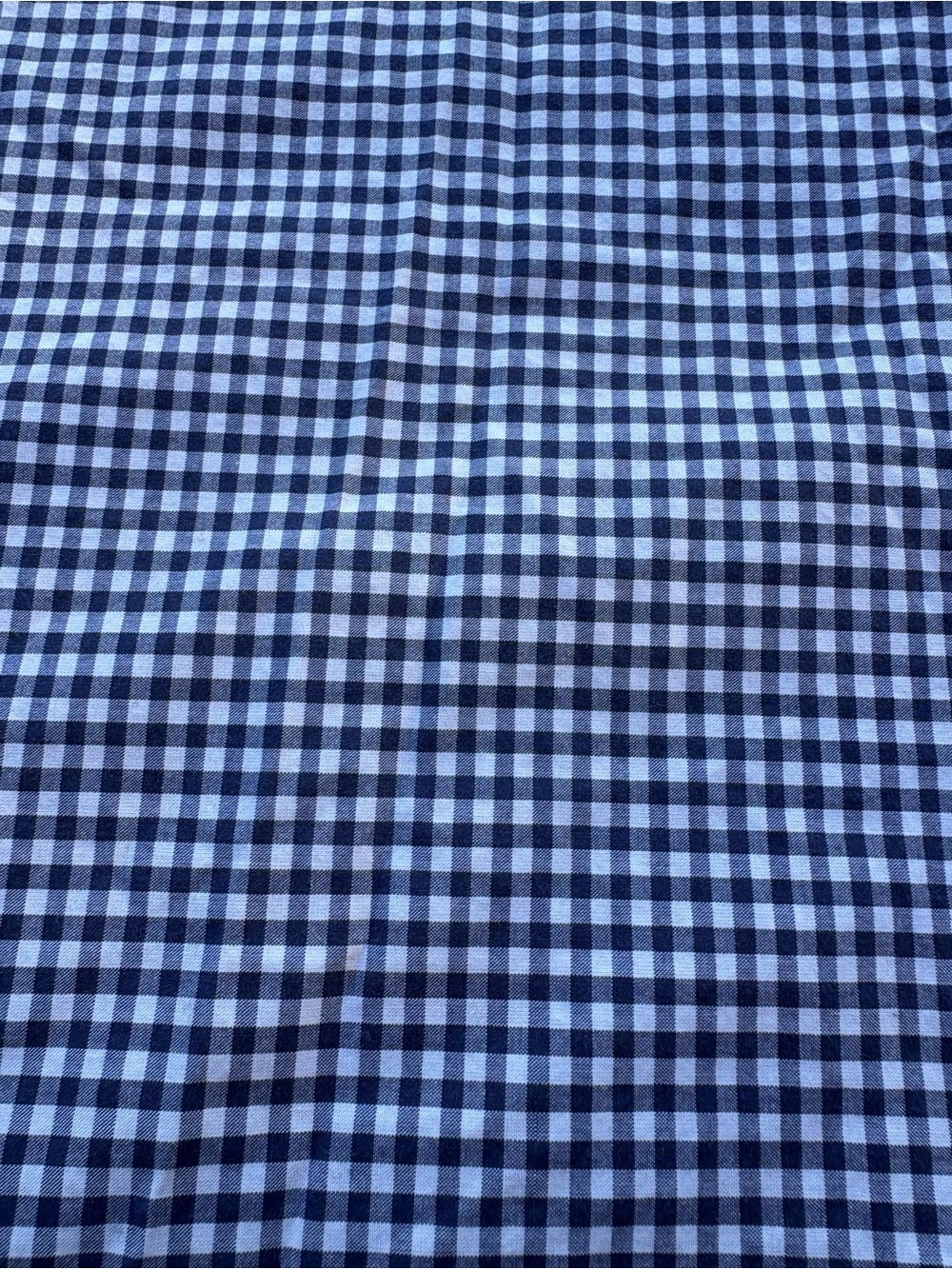 Pottery Barn Kids Navy and White Gingham Duvet Cover